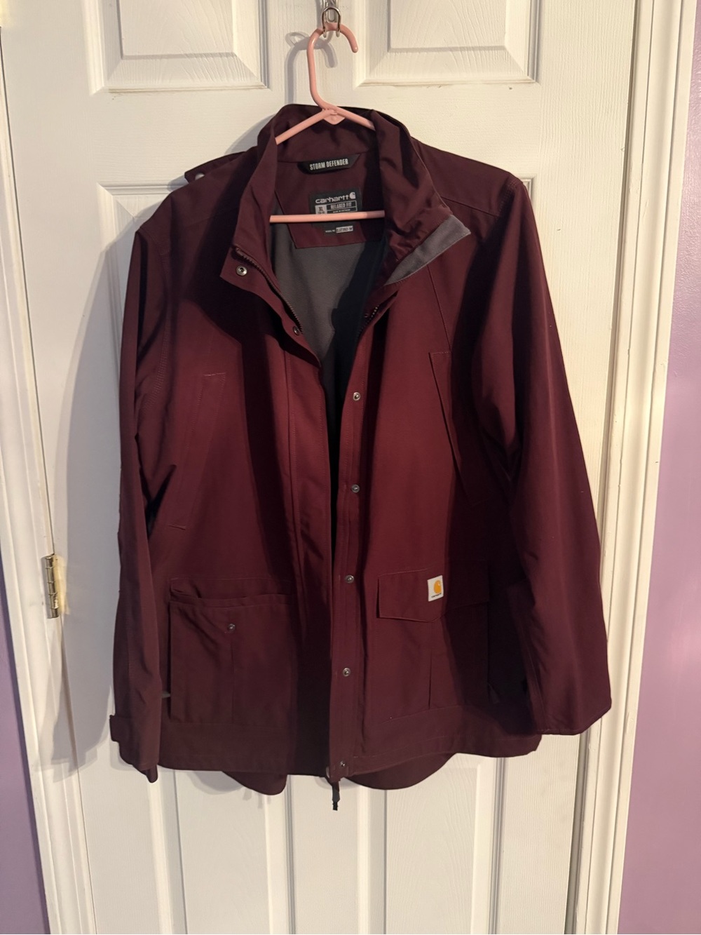 Carhartt Women's Maroon Rain Defender Utility Jacket